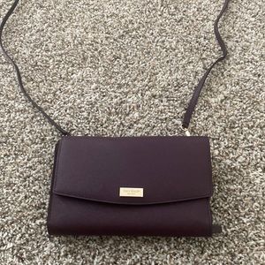 Kate Spade purple leather crossbody wallet - good condition
